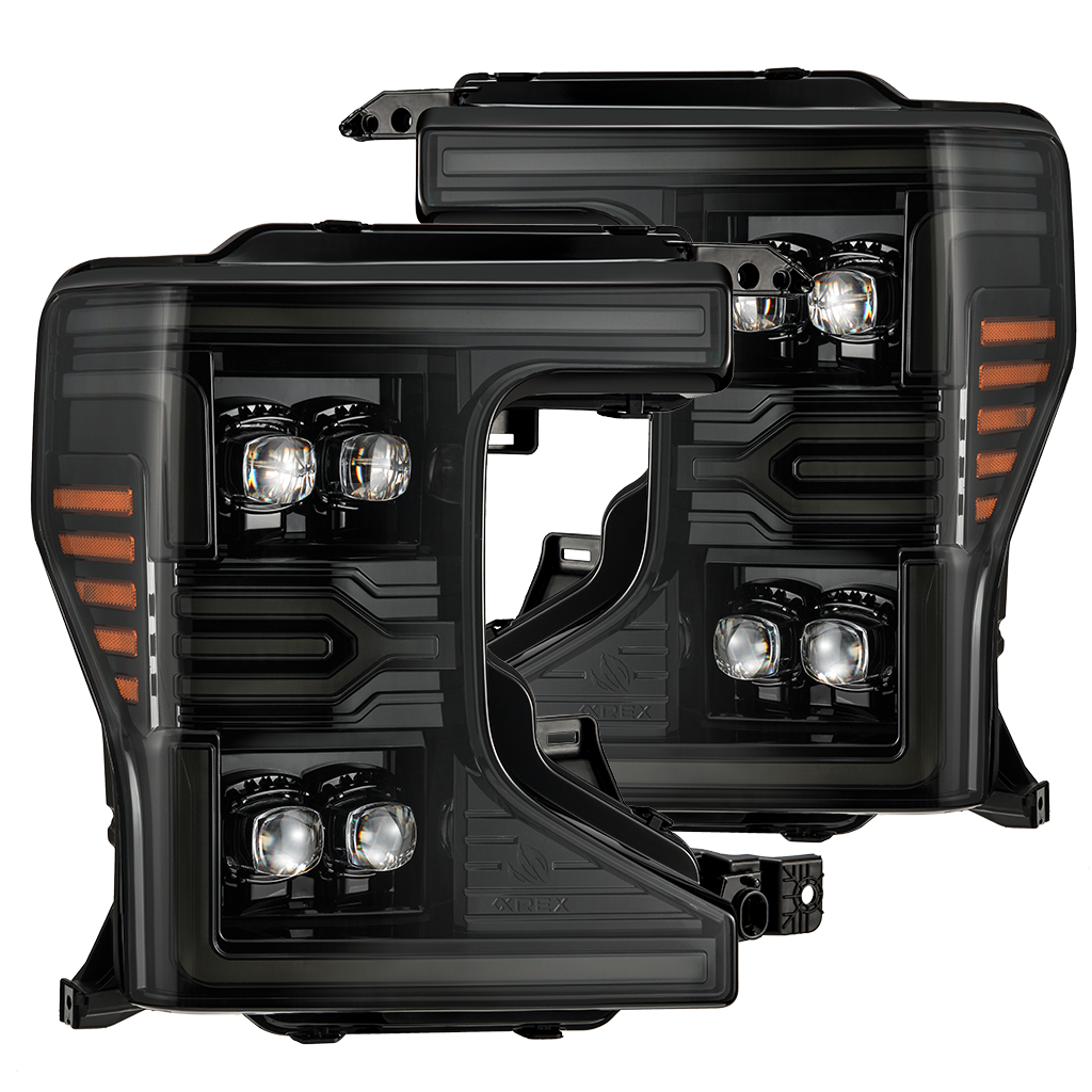 Alpha Rex 20-22 Ford Super Duty NOVA-Series LED Projector Headlights Alpha-Black