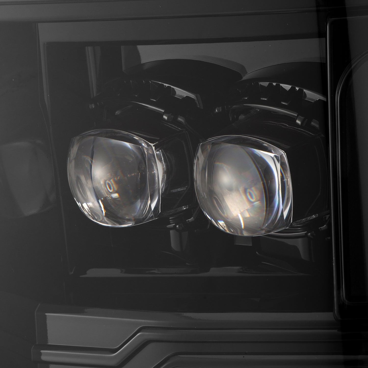 Alpha Rex 20-22 Ford Super Duty NOVA-Series LED Projector Headlights Alpha-Black
