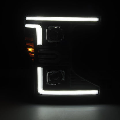 Alpha Rex 20-22 Ford Super Duty LUXX-Series LED Projector Headlights Black