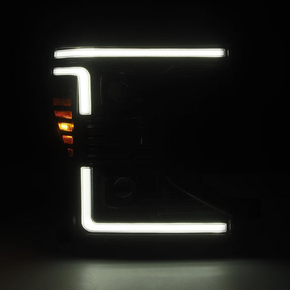 Alpha Rex 20-22 Ford Super Duty LUXX-Series LED Projector Headlights Alpha-Black