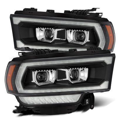 Alpha Rex 19-22 Ram 2500/3500/4500/5500 LUXX-Series LED Projector Headlights Black