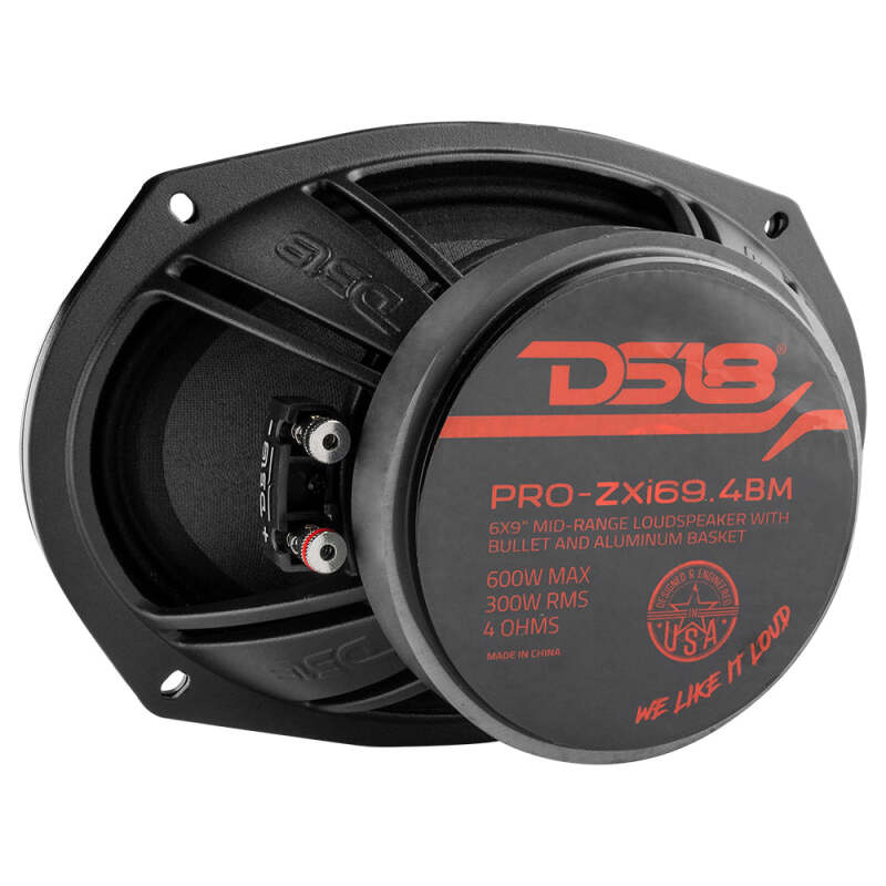 DS18 6x9in 300 Watts RMS 4 ohm Neodymium and Ferrite Magnet Bullet Mid-Range Loudspeaker