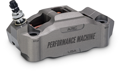 Performance Machine 125 x 4 Race Series Radial Mount Caliper with ARC - Left - Gunmetal Grey
