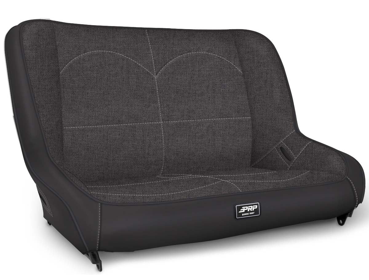 Low Back Rear Bench for Jeep TJ/LJ/JK; Black