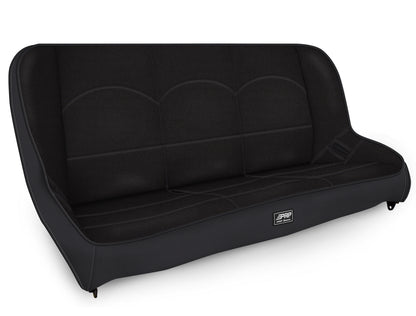 Low Back Rear Bench for Jeep JKU/JLU; Black