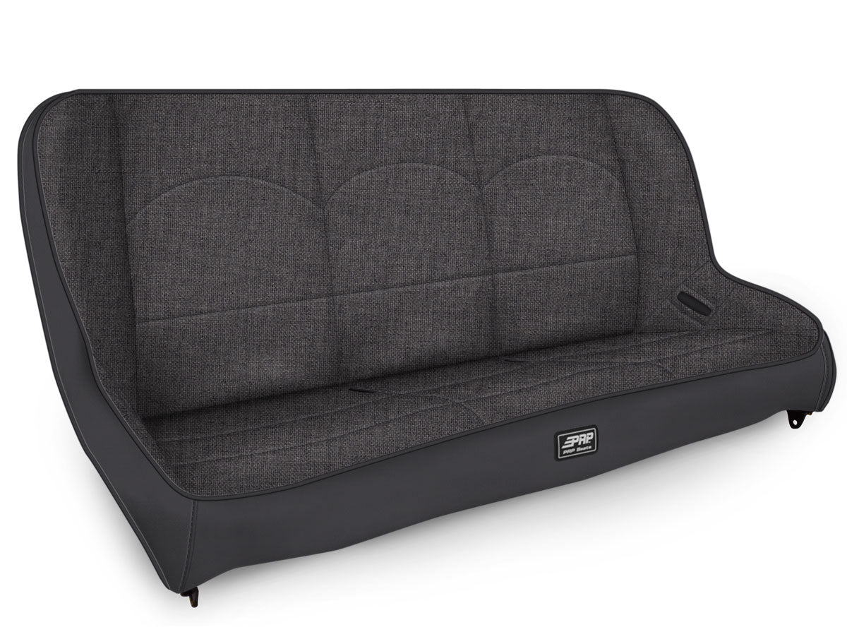 Low Back Rear Bench for Jeep JKU/JLU; Black