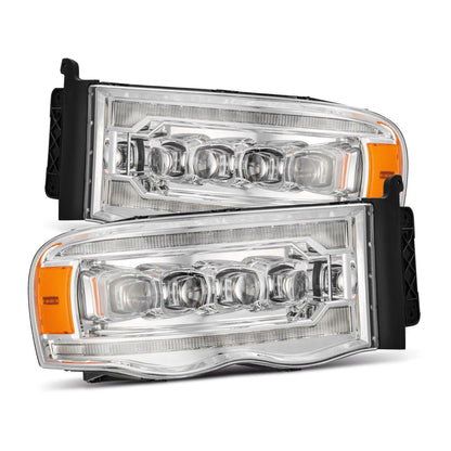 Alpha Rex 02-05 Dodge Ram NOVA-Series LED Projector Headlights Chrome