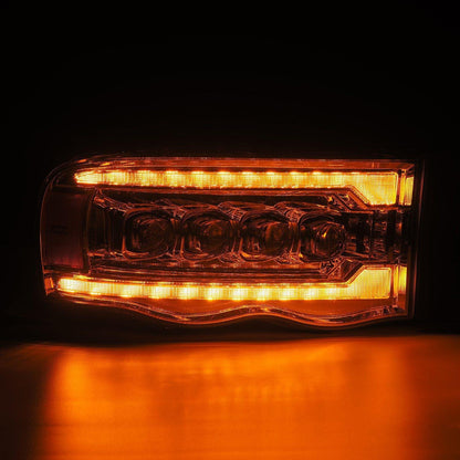 Alpha Rex 02-05 Dodge Ram NOVA-Series LED Projector Headlights Chrome