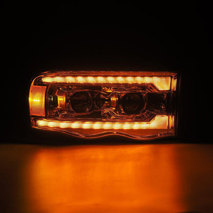 Alpha Rex 02-05 Dodge Ram LUXX-Series LED Projector Headlights Chrome