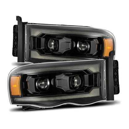 Alpha Rex 02-05 Dodge Ram LUXX-Series LED Projector Headlights Alpha-Black