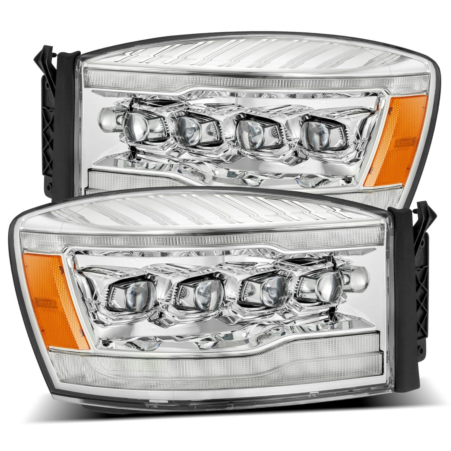 Alpha Rex 06-08 Dodge Ram NOVA-Series LED Projector Headlights Chrome