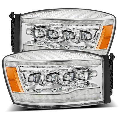 Alpha Rex 06-08 Dodge Ram NOVA-Series LED Projector Headlights Chrome