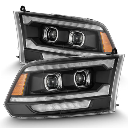 Alpha Rex 09-18 Ram Truck LUXX-Series (5th Gen 2500 G2 Style) LED Projector Headlights Black