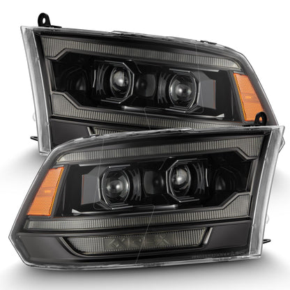 Alpha Rex 09-18 Ram Truck LUXX-Series (5th Gen 2500 G2 Style) LED Projector Headlights Alpha-Black
