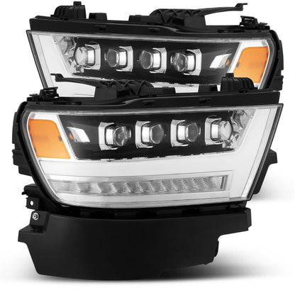 Alpha Rex 19-22 Ram 1500 NOVA-Series LED Projector Headlights Chrome