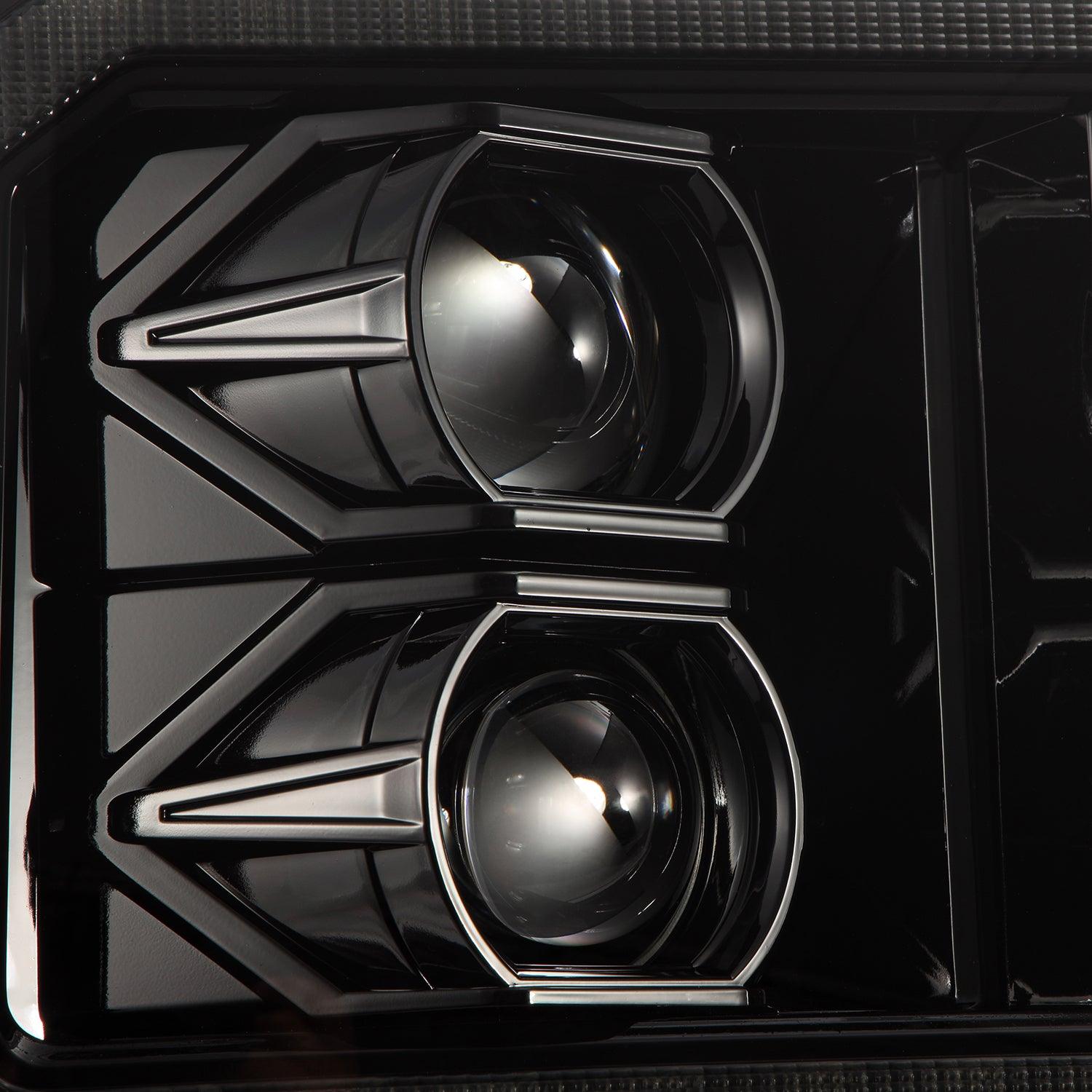 Alpha Rex 05-07 Ford Super Duty LUXX-Series LED Projector Headlights Alpha-Black