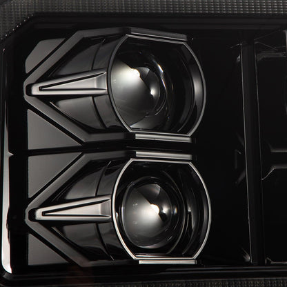 Alpha Rex 05-07 Ford Super Duty LUXX-Series LED Projector Headlights Alpha-Black