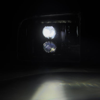 Alpha Rex 05-07 Ford Super Duty LUXX-Series LED Projector Headlights Alpha-Black