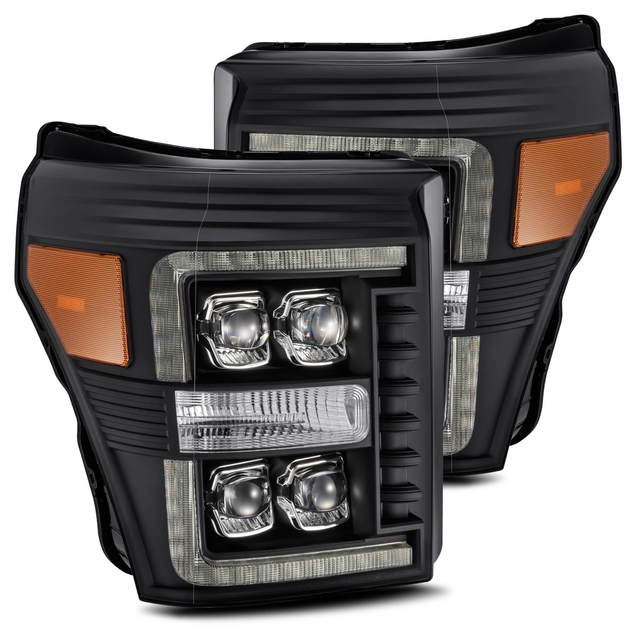 Alpha Rex 11-16 Ford Super Duty NOVA-Series LED Projector Headlights Black