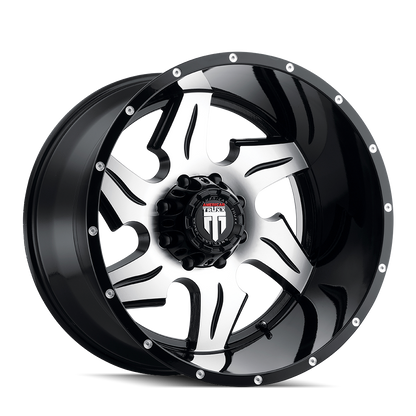 AMERICAN TRUXX AT163-221452M AMERICAN TRUXX NINJA AT163 GLOSS BLACK MILLED 22X14 6-135 -76MM 87.1MM