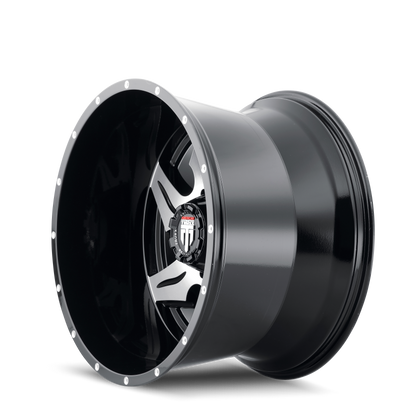AMERICAN TRUXX AT163-221452M AMERICAN TRUXX NINJA AT163 GLOSS BLACK MILLED 22X14 6-135 -76MM 87.1MM