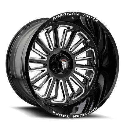 AMERICAN TRUXX AMERICAN TRUXX BUTCHER AT1916 GLOSS BLACK MILLED 20X12 6-135 -25MM 87.1MM