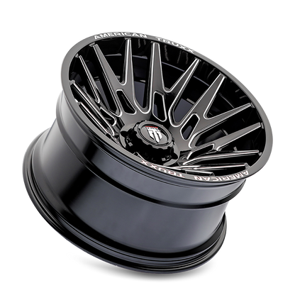 AMERICAN TRUXX AMERICAN TRUXX EVOLUTION AT1919 GLOSS BLACK MILLED 22X12 6-135 -44MM 87.1MM