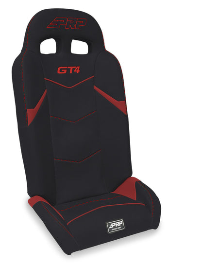GT4 Fold Flat Rear Suspension Seats for Polaris RZR PRO XP4, PRO R4, Turbo R4 (Pair) - Black