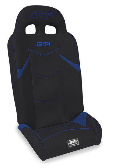 GT4 Fold Flat Rear Suspension Seats for Polaris RZR PRO XP4, PRO R4, Turbo R4 (Pair) - Black