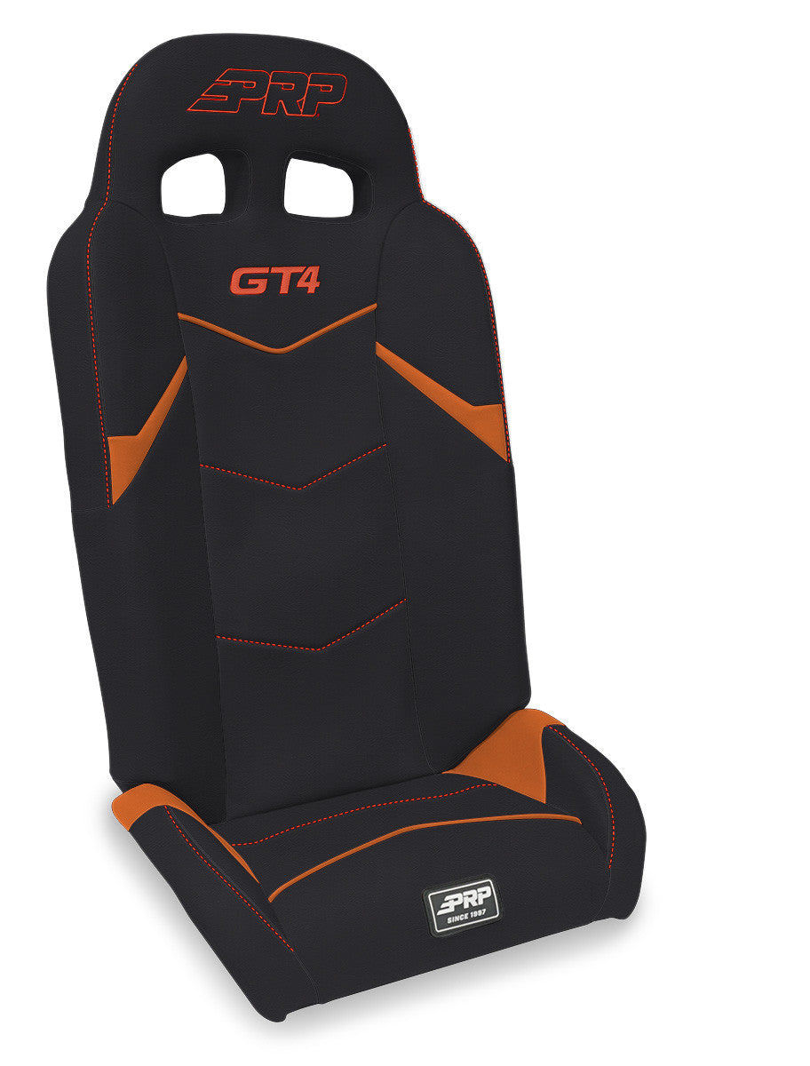GT4 Fold Flat Rear Suspension Seats for Polaris RZR PRO XP4, PRO R4, Turbo R4 (Pair) - Black