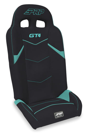 GT4 Fold Flat Rear Suspension Seats for Polaris RZR PRO XP4, PRO R4, Turbo R4 (Pair) - Black