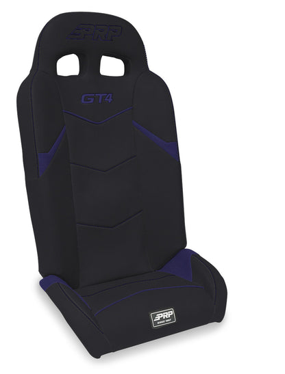 GT4 Fold Flat Rear Suspension Seats for Polaris RZR PRO XP4, PRO R4, Turbo R4 (Pair) - Black