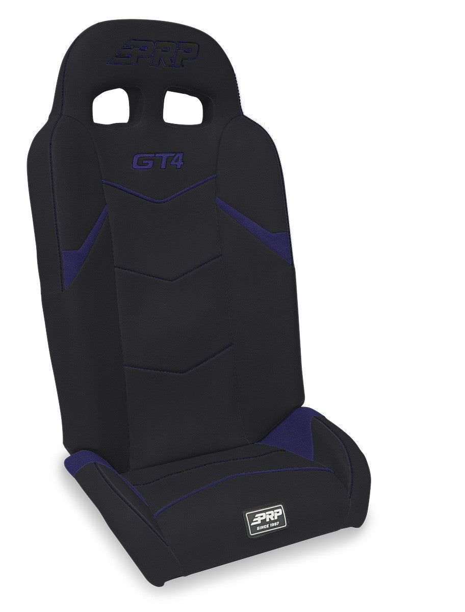 GT4 Fold Flat Rear Suspension Seats for Polaris RZR PRO XP4, PRO R4, Turbo R4 (Pair) - Black