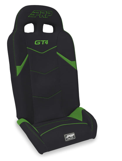 GT4 Fold Flat Rear Suspension Seats for Polaris RZR PRO XP4, PRO R4, Turbo R4 (Pair) - Black