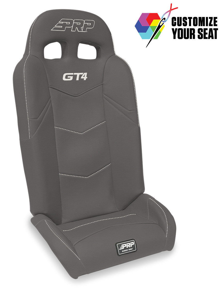 GT4 Fold Flat Rear Suspension Seats for Polaris RZR PRO XP4, PRO R4, Turbo R4 (Pair) - Black