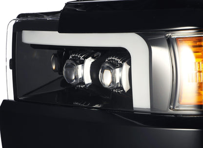 Alpha Rex 15-19 Chevrolet Silverado 2500HD/3500HD NOVA-Series LED Projector Headlights Jet Black G2