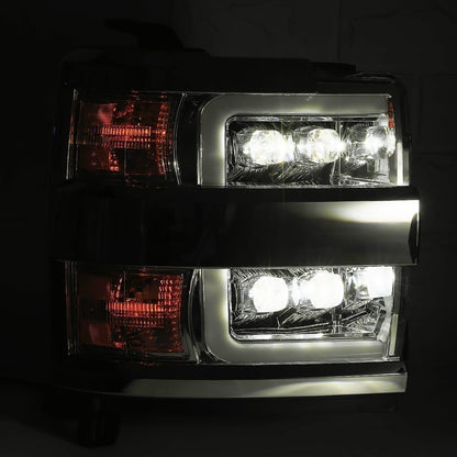 Alpha Rex 15-19 Chevrolet Silverado 2500HD/3500HD NOVA-Series LED Projector Headlights Chrome G2