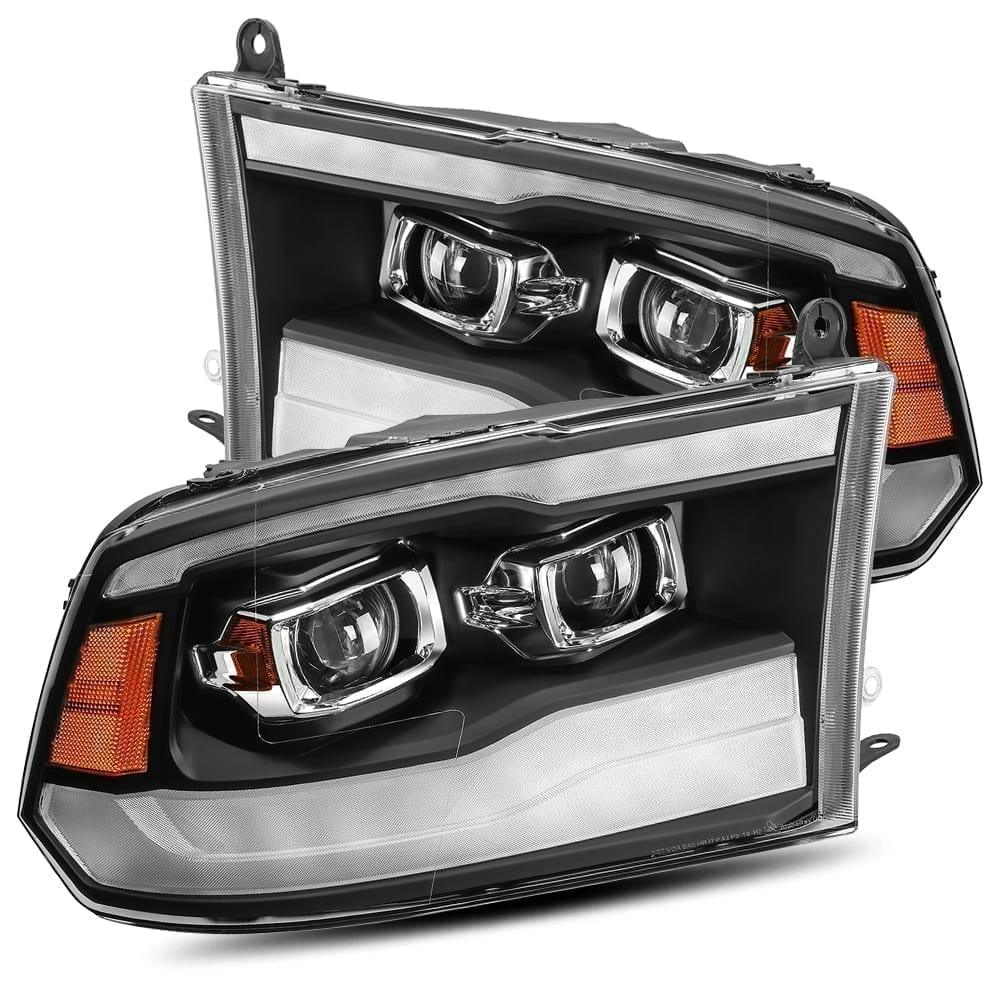 Alpha Rex 09-18 Ram Truck LUXX-Series LED Projector Headlights Black
