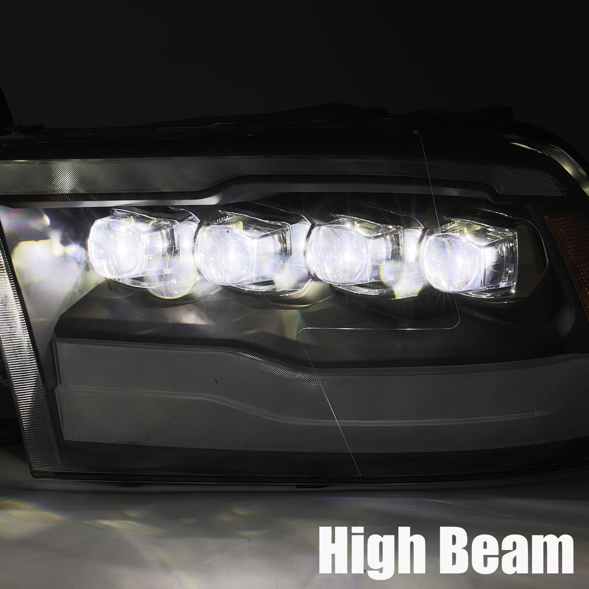 Alpha Rex 09-18 Ram Truck NOVA-Series LED Projector Headlights Alpha-Black
