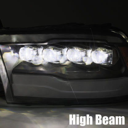 Alpha Rex 09-18 Ram Truck NOVA-Series LED Projector Headlights Alpha-Black