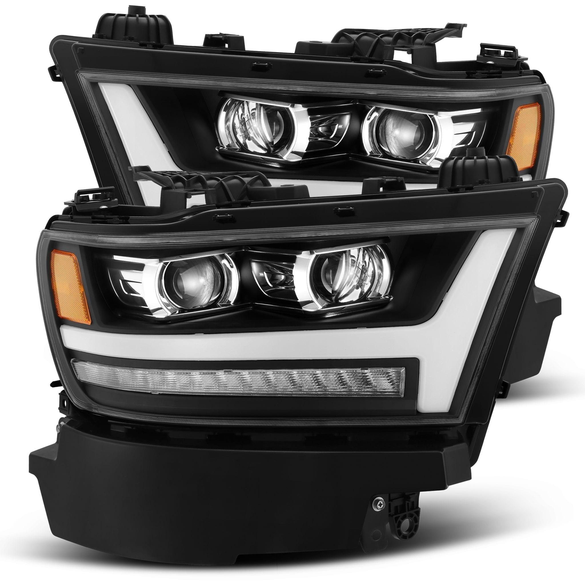 Alpha Rex 19-22 Ram 1500 LUXX-Series LED Projector Headlights Black