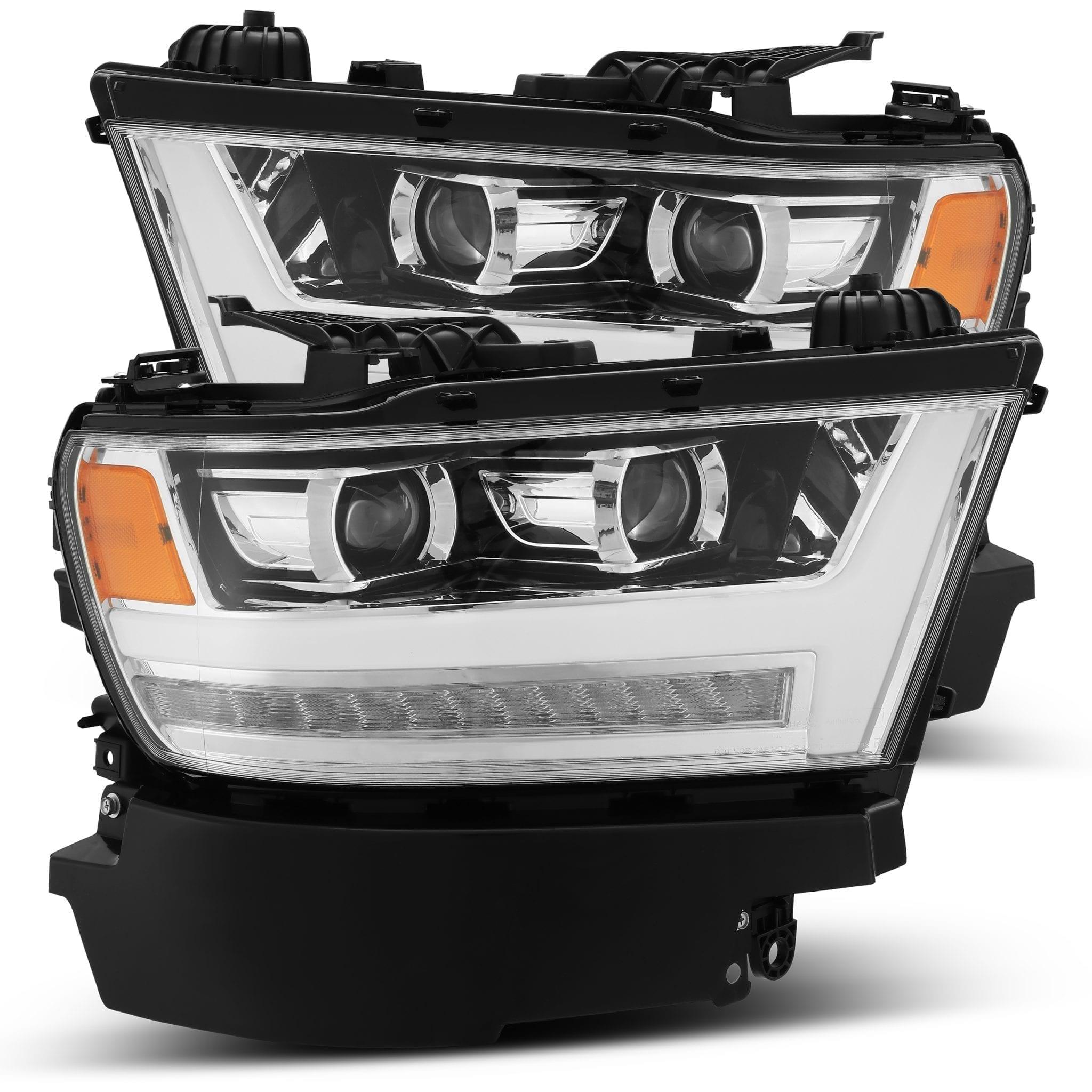 Alpha Rex 19-22 Ram 1500 LUXX-Series LED Projector Headlights Chrome