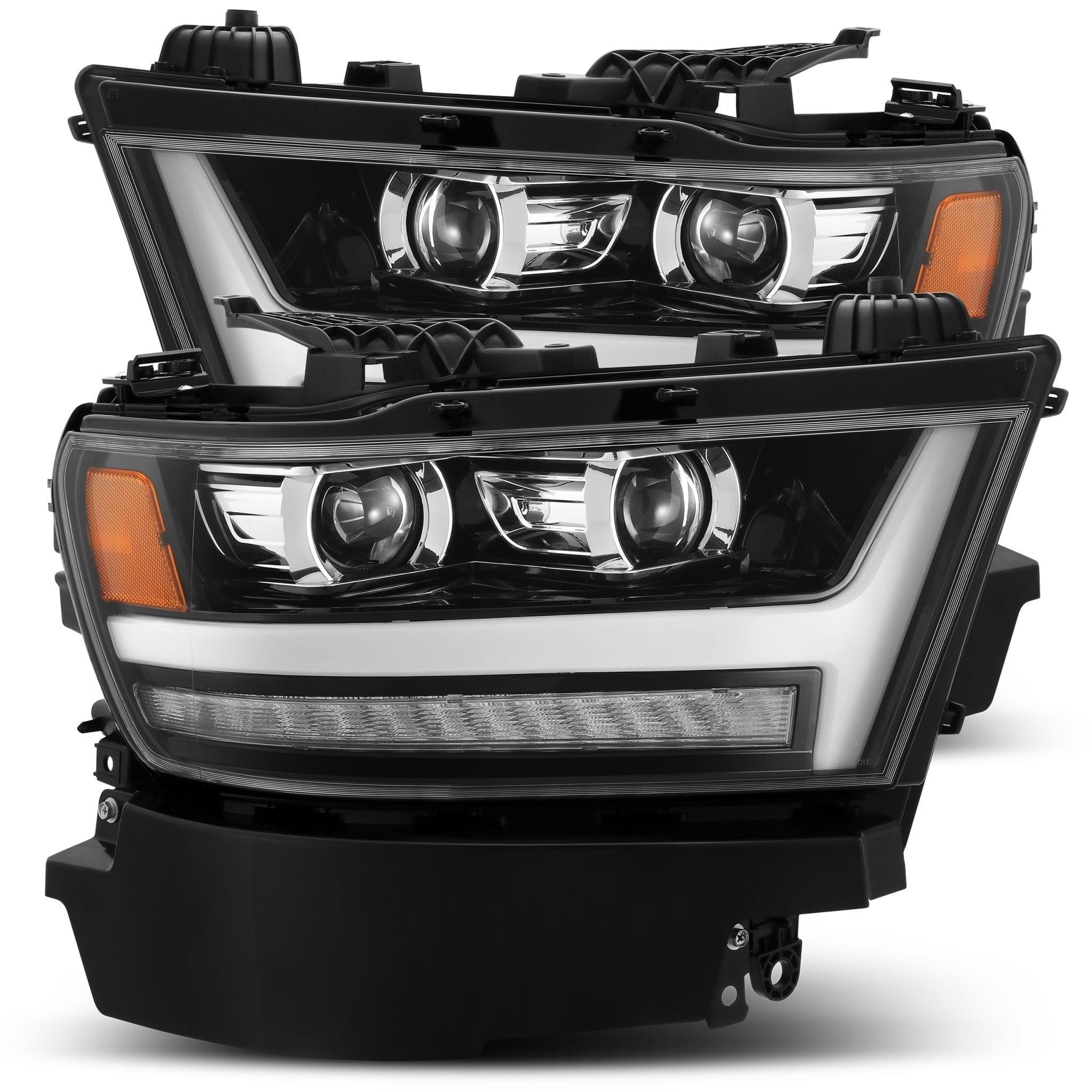 Alpha Rex 19-22 Ram 1500 LUXX-Series LED Projector Headlights Jet Black