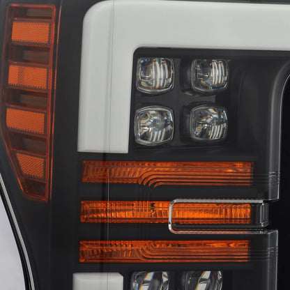 Alpha Rex 17-19 Ford Super Duty NOVA-Series LED Projector Headlights Black
