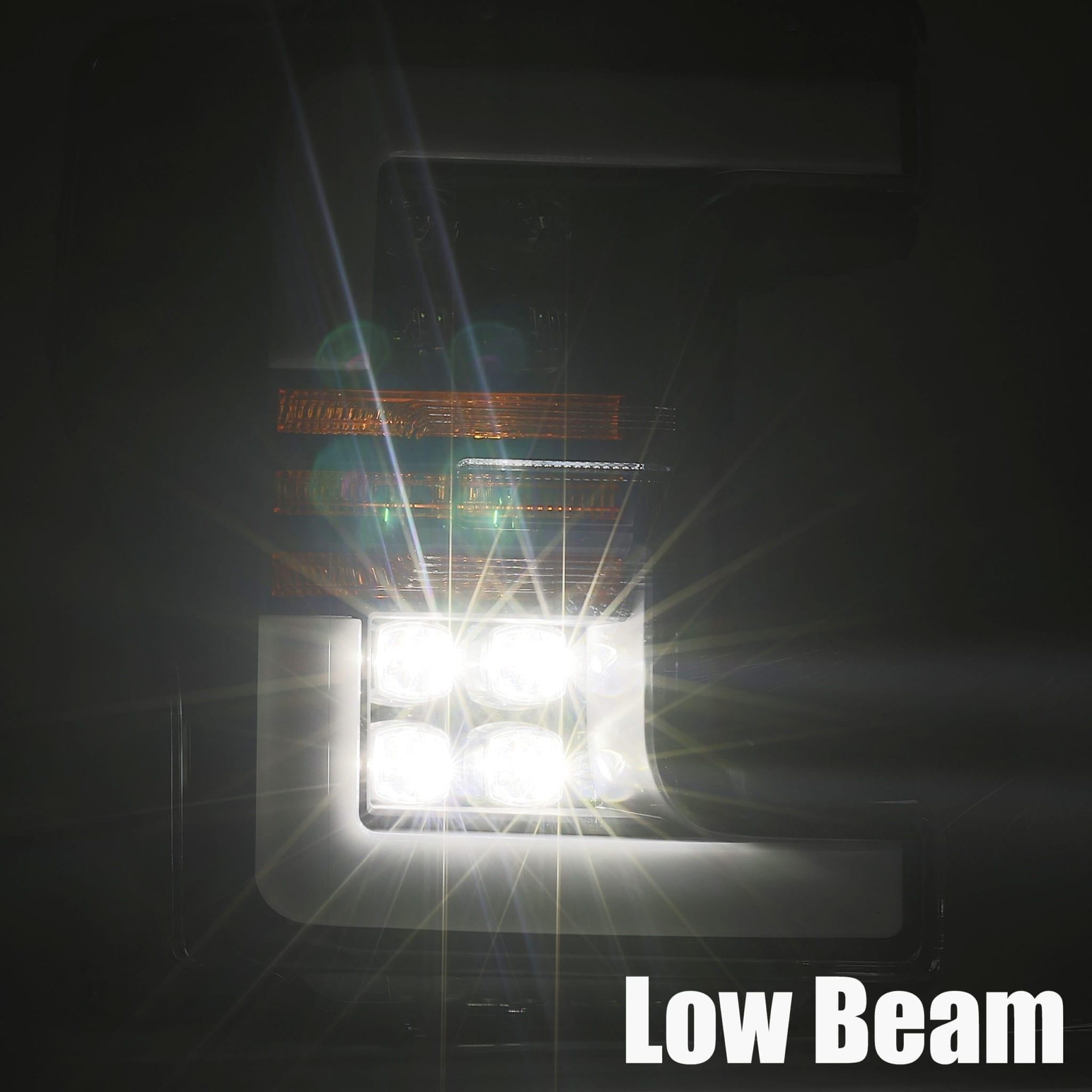 Alpha Rex 17-19 Ford Super Duty NOVA-Series LED Projector Headlights Black