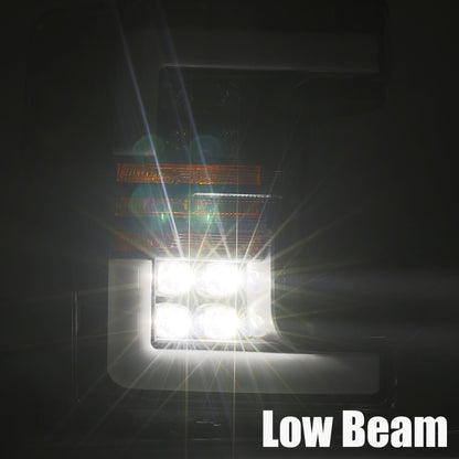 Alpha Rex 17-19 Ford Super Duty NOVA-Series LED Projector Headlights Jet Black