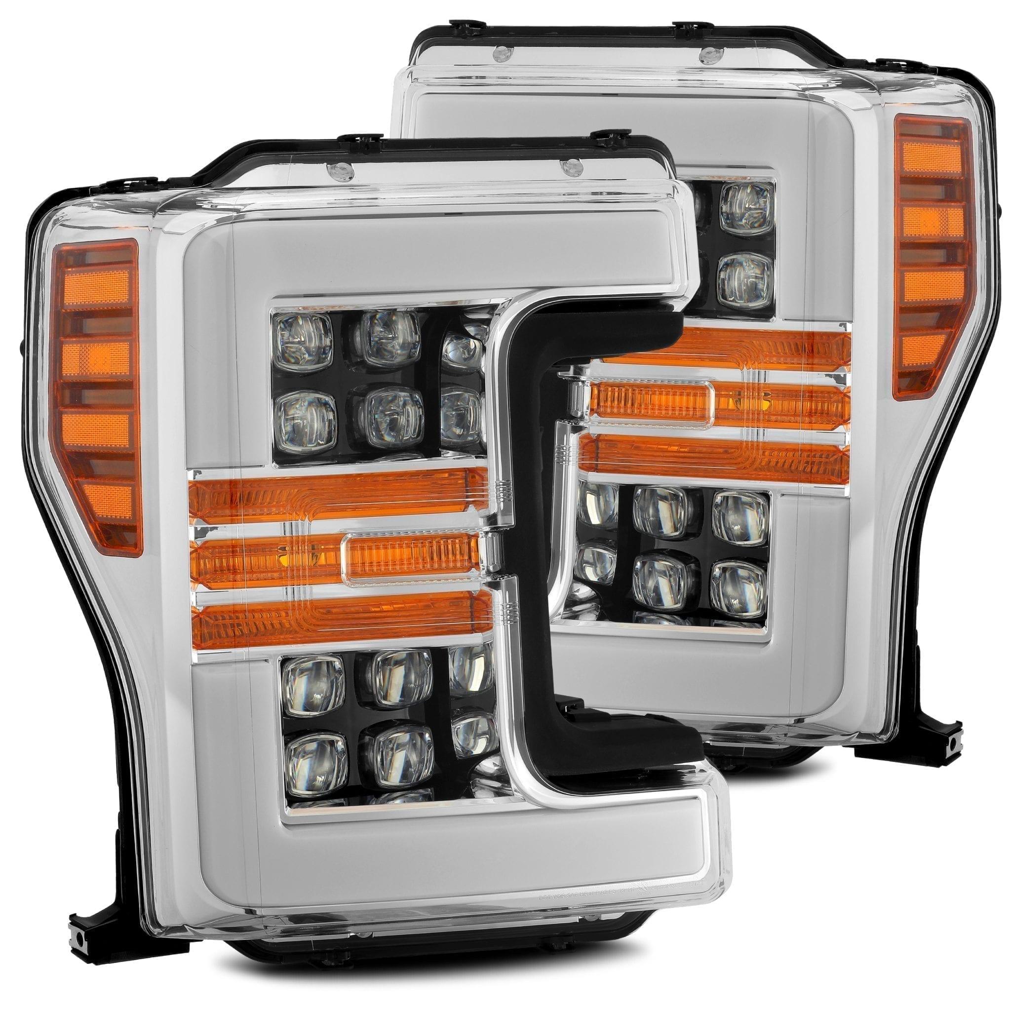 Alpha Rex 17-19 Ford Super Duty NOVA-Series LED Projector Headlights Chrome