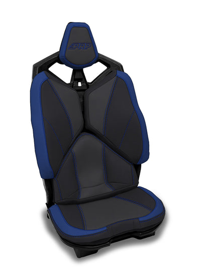 Rear Seat Covers for 2020-2024 Polaris RZR PRO XP4, PRO R4, Turbo R4 (Pair) - Black with Red Stitch