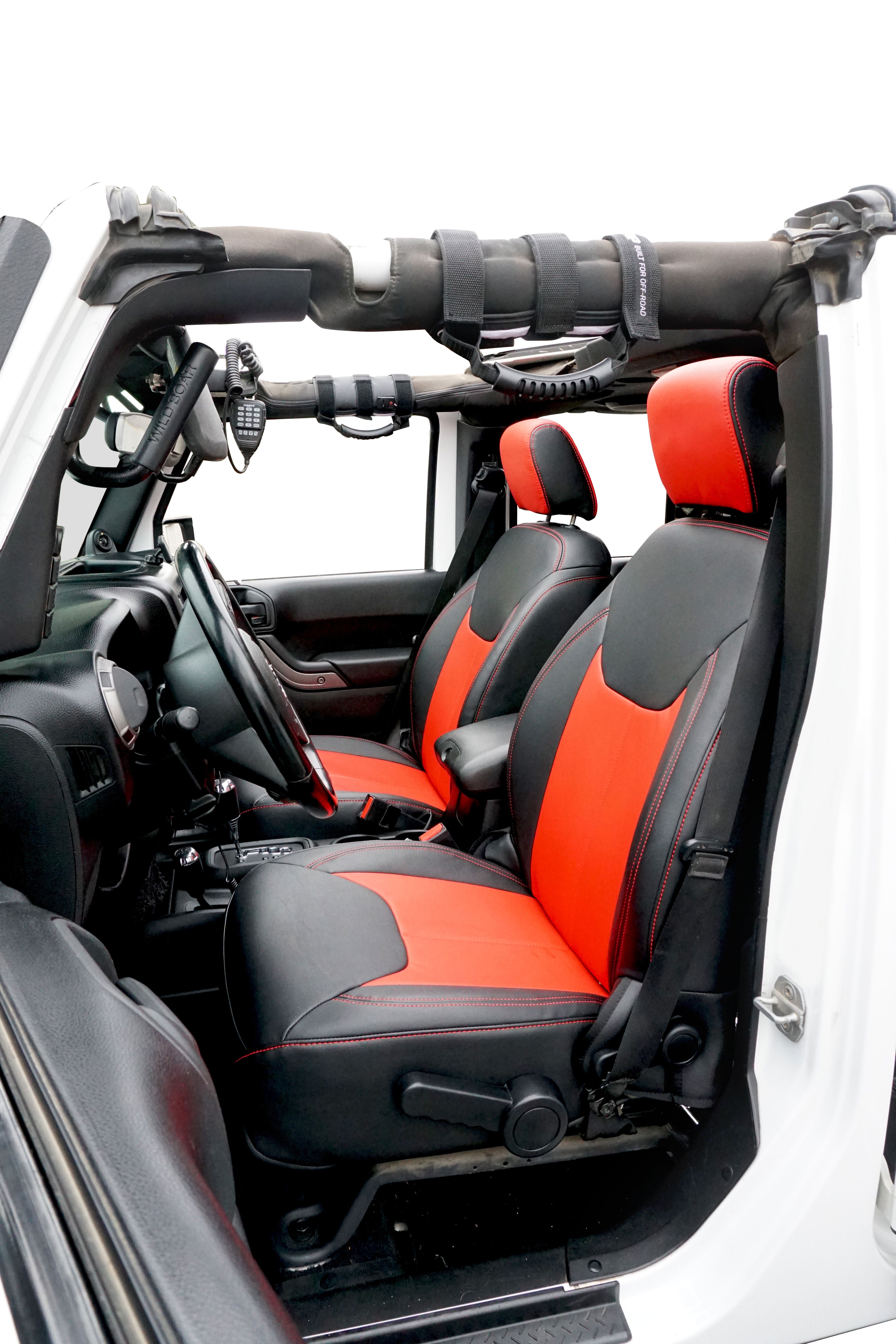 Front Seat Covers for '13–'18 Jeep Wrangler JK, 2 door or 4 door (Pair) - Custom