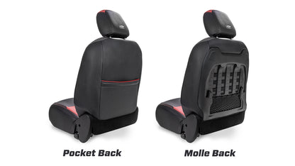 Front Seat Covers for Jeep Wrangler JLU, 4 door; Jeep Gladiator JT; with Pocket Back (Pair)